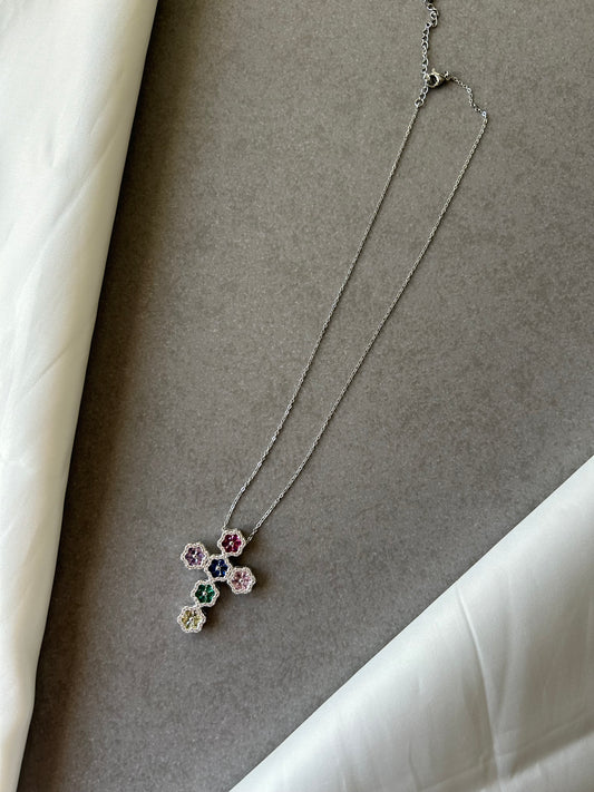 Gems of Hope Necklace in Silver
