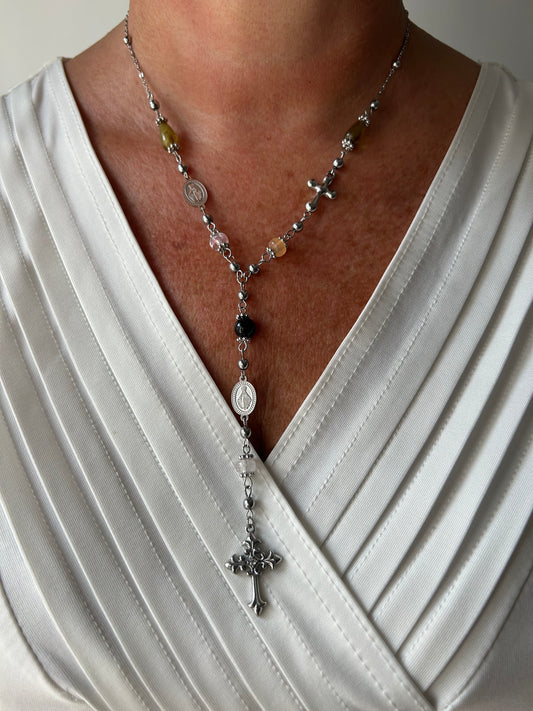 Gothic Silver Rosary