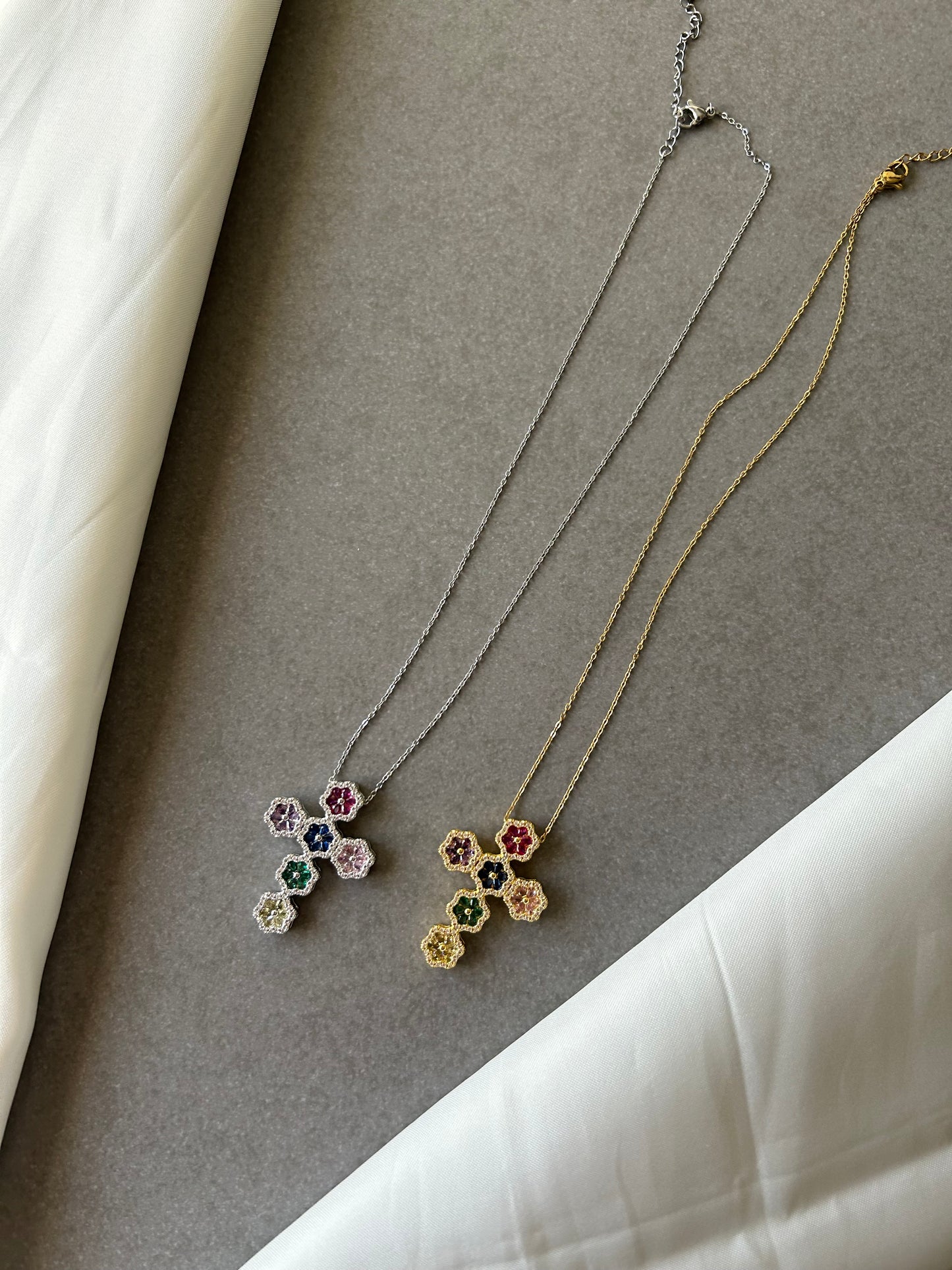Gems of Hope Necklace in Silver