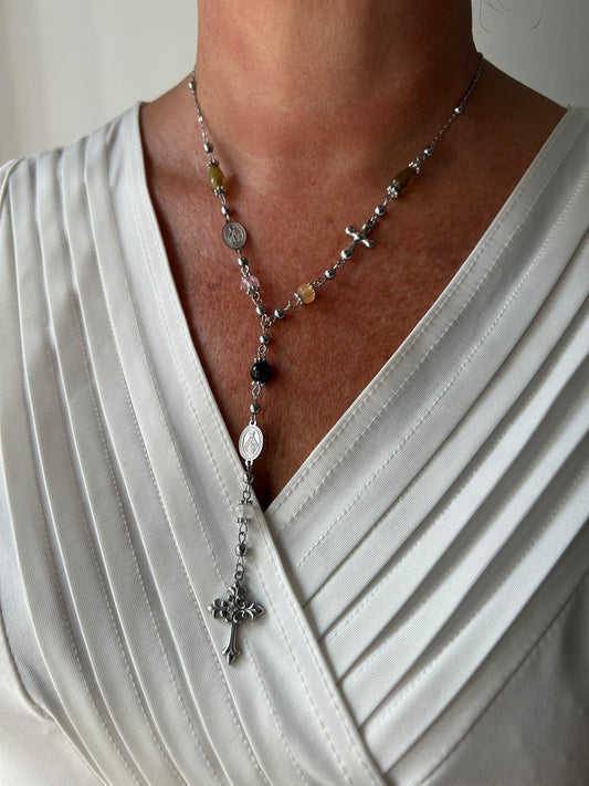 Gothic Silver Rosary