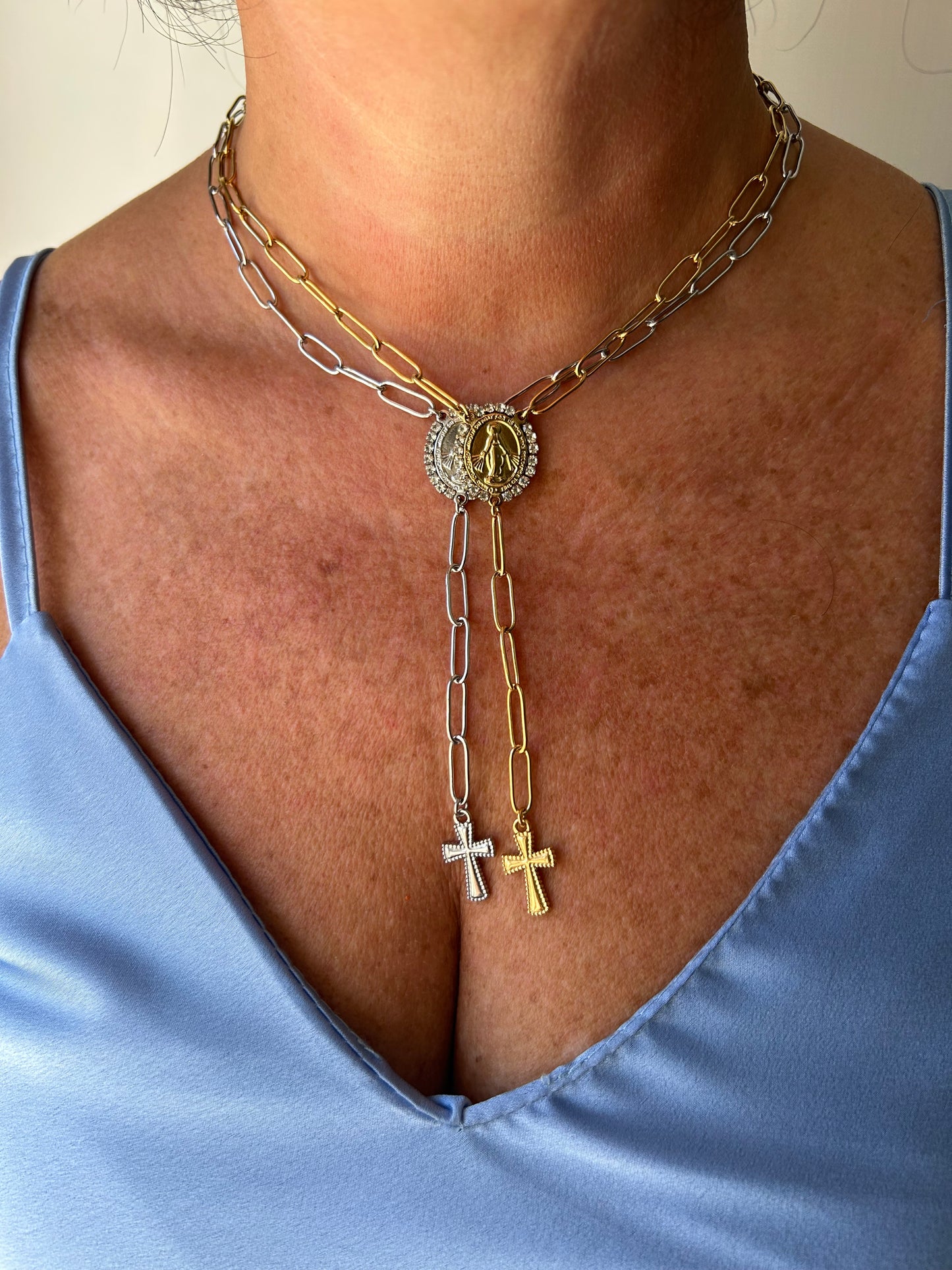 Light of Mary Silver Necklace