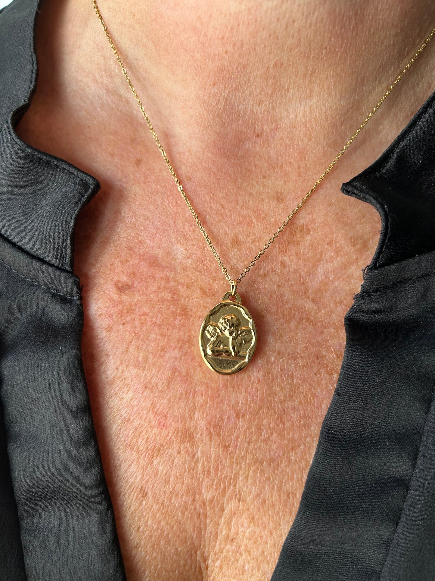 Collana Angelo del Cuore Oro