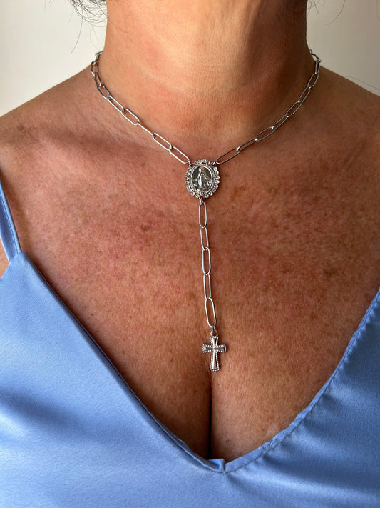 Light of Mary Silver Necklace