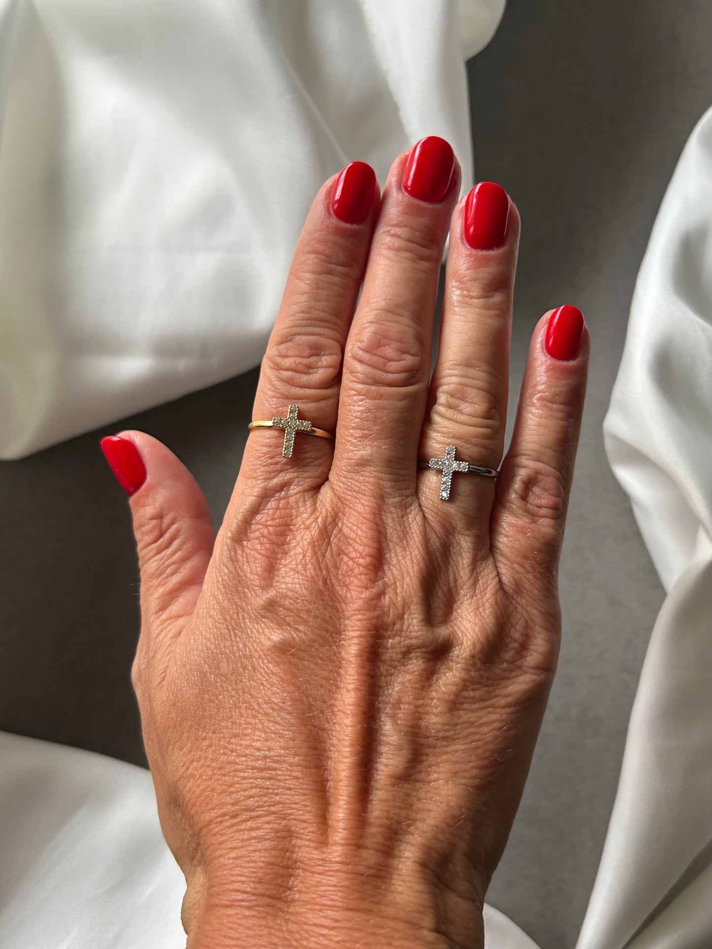 Anello Croce Sacra Argento