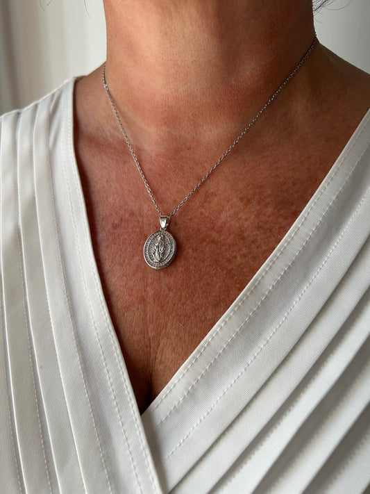 Collana Madonna di Luce Argento