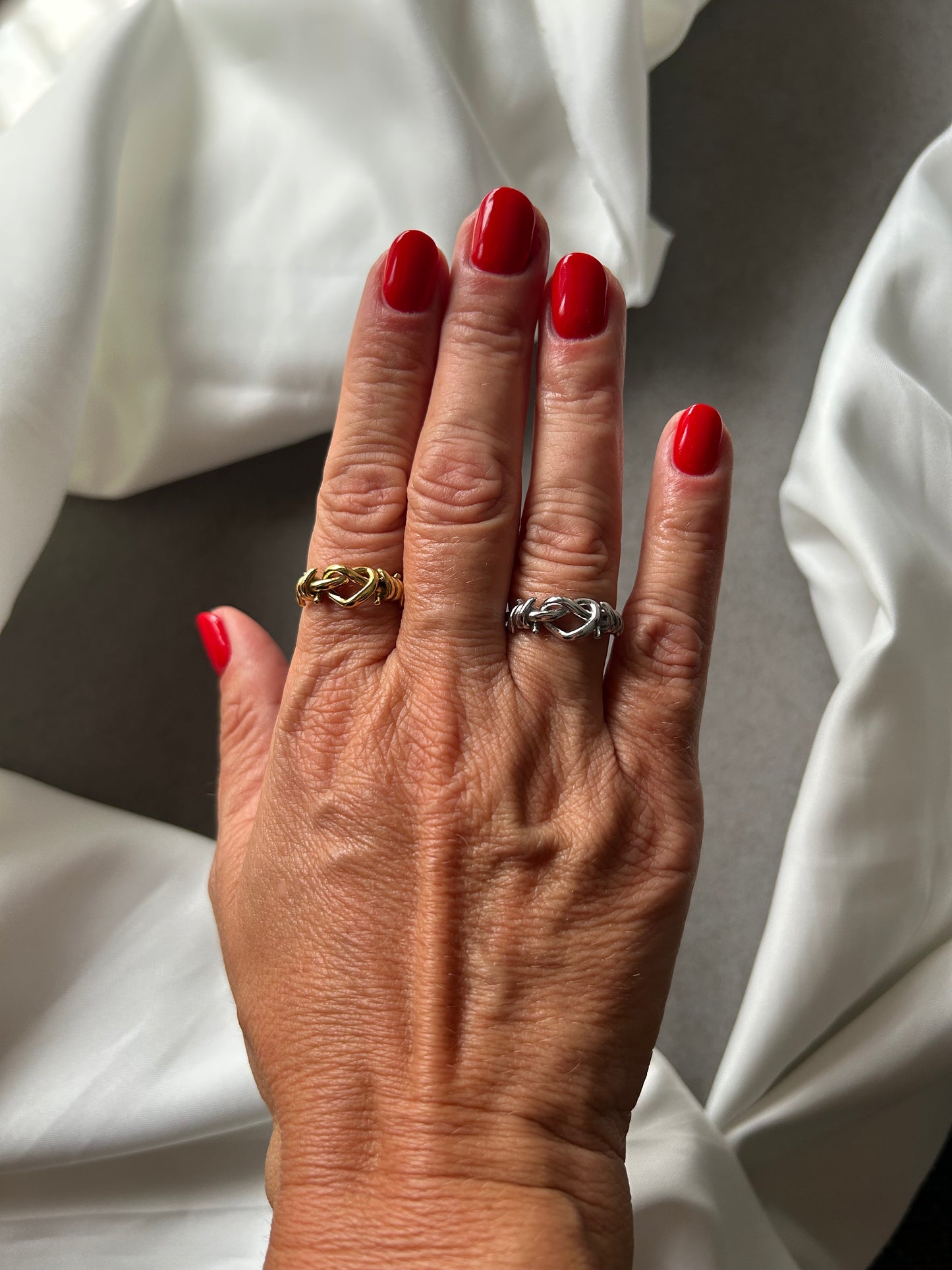 Anello Cuore Spinato Argento