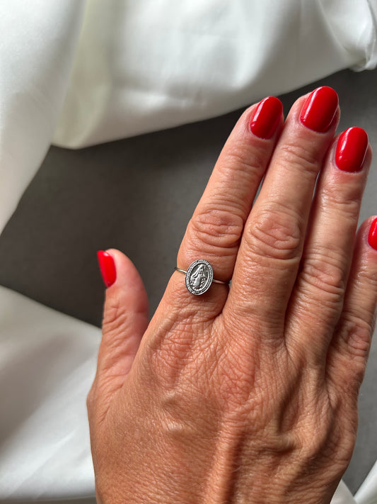 Anello Madonnina Argento