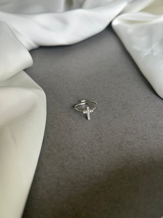 Anello Croce Sacra Argento