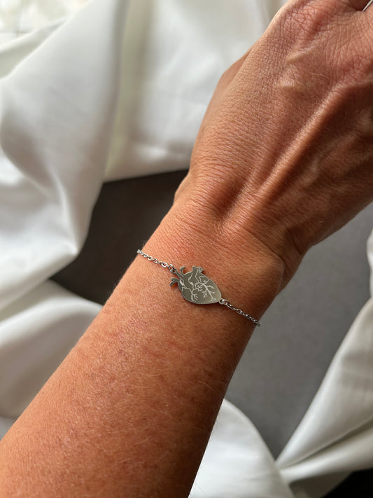 Bracciale Cuore di Fede Argento