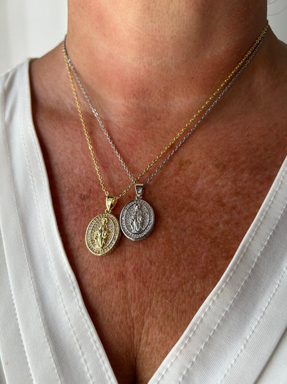 Collana Madonna di Luce Argento