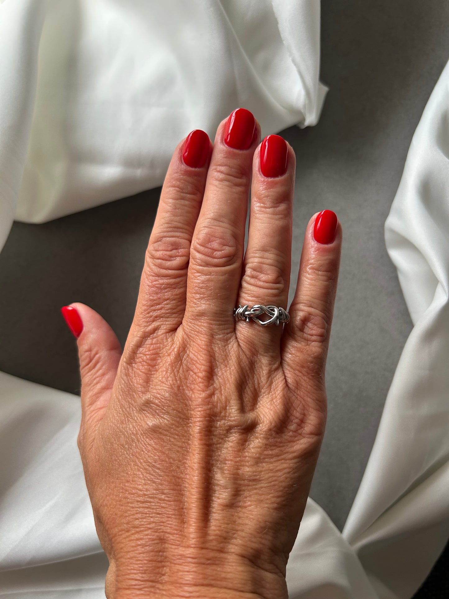 Anello Cuore Spinato Argento