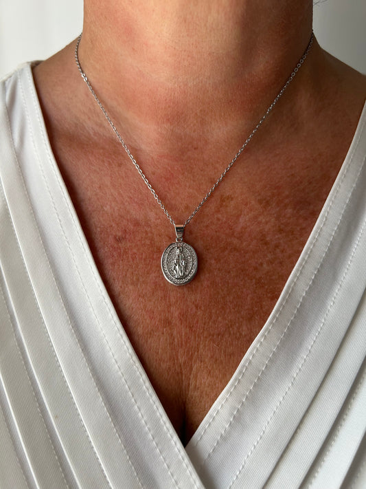 Collana Madonna di Luce Argento