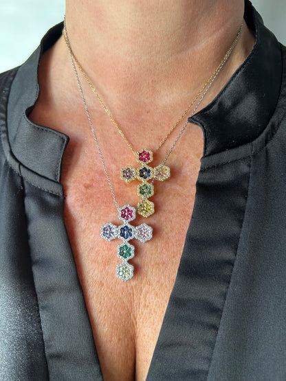 Gems of Hope Necklace in Silver