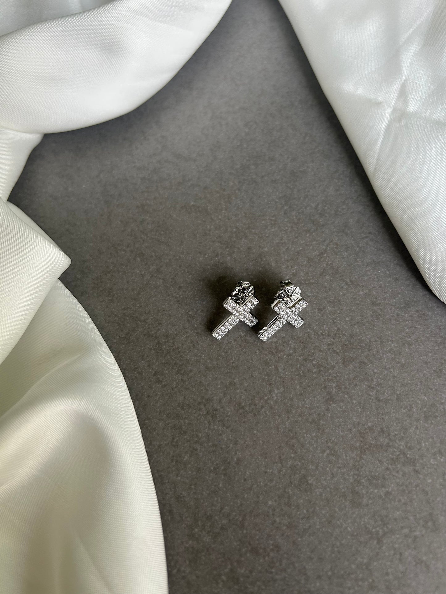 Orecchini Croce di Luce Argento