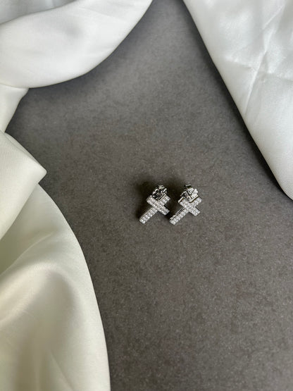Orecchini Croce di Luce Argento
