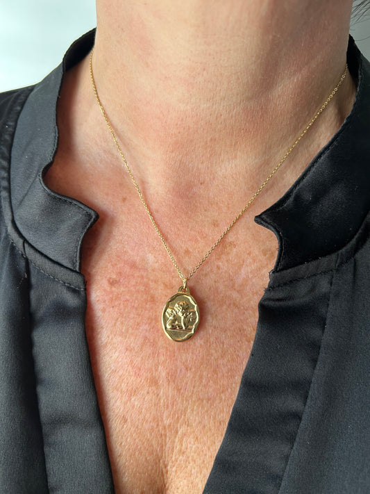 Collana Angelo del Cuore Oro